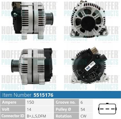 Hoffer H5515176 - Генератор avtolavka.club