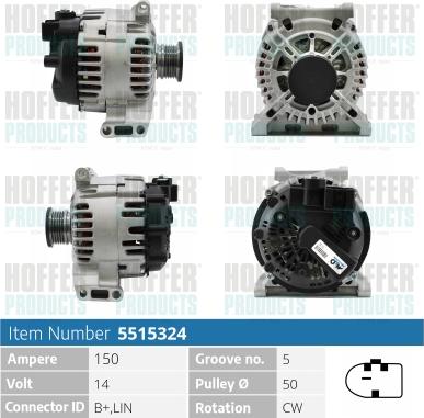 Hoffer H5515324 - Генератор avtolavka.club