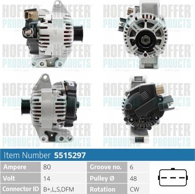 Hoffer H5515297 - Генератор avtolavka.club