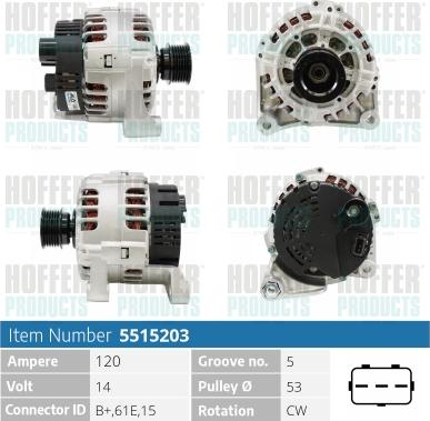 Hoffer H5515203 - Генератор avtolavka.club