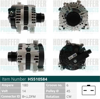 Hoffer H5510584 - Генератор avtolavka.club