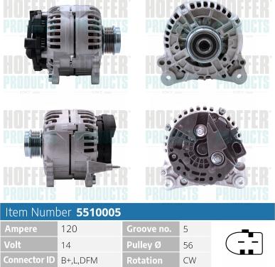 Hoffer H5510005 - Генератор avtolavka.club