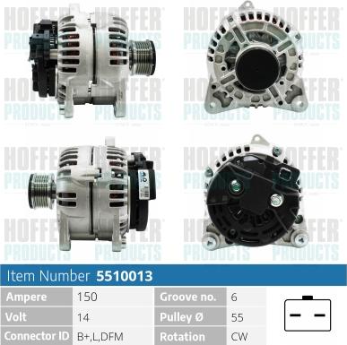 Hoffer H5510013 - Генератор avtolavka.club