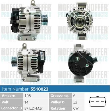 Hoffer H5510023 - Генератор avtolavka.club