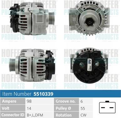 Hoffer H5510339 - Генератор avtolavka.club