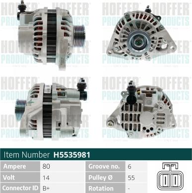 Hoffer H5535981 - Генератор avtolavka.club