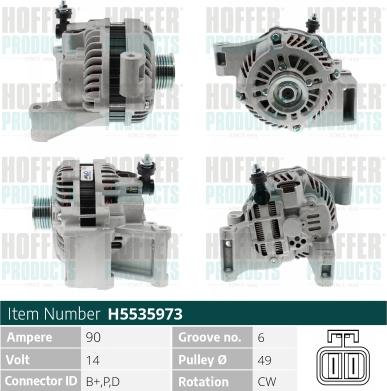 Hoffer H5535973 - Генератор avtolavka.club