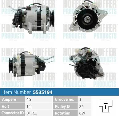 Hoffer H5535194 - Генератор avtolavka.club