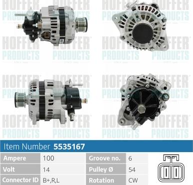 Hoffer H5535167 - Генератор avtolavka.club