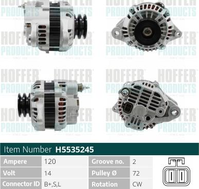 Hoffer H5535245 - Генератор avtolavka.club