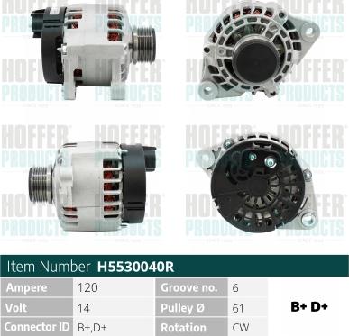 Hoffer H5530040R - Генератор avtolavka.club