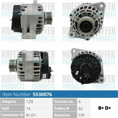 Hoffer H5530076 - Генератор avtolavka.club