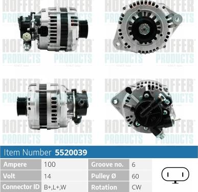 Hoffer H5520039 - Генератор avtolavka.club