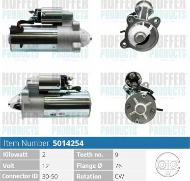 Hoffer H5014254 - Стартер avtolavka.club