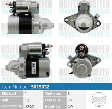 Hoffer H5015032 - Стартер avtolavka.club