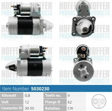 Hoffer H5030230 - Стартер avtolavka.club