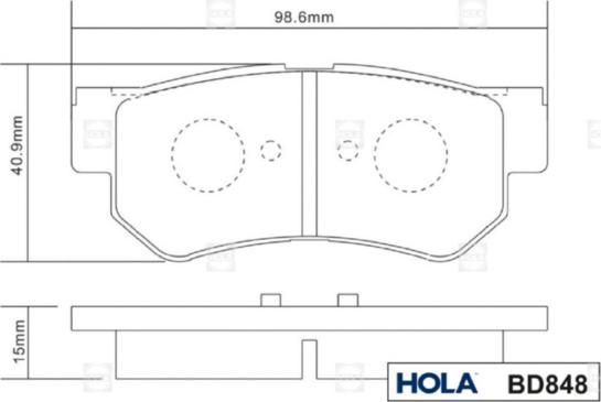 Hola BD848 - Гальмівні колодки, дискові гальма avtolavka.club