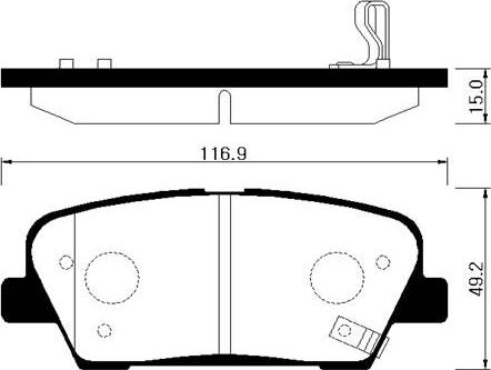 4U Autoparts 37571HY - Гальмівні колодки, дискові гальма avtolavka.club