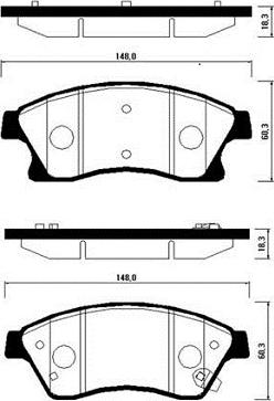 Chevrolet 95530019 - Гальмівні колодки, дискові гальма avtolavka.club