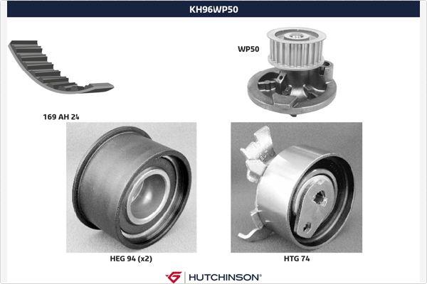 Hutchinson KH 96WP50 - Водяний насос + комплект зубчатого ременя avtolavka.club