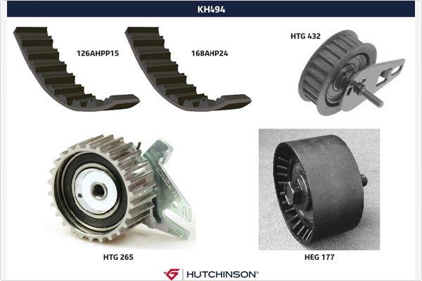 Hutchinson KH 494 - Комплект ременя ГРМ avtolavka.club