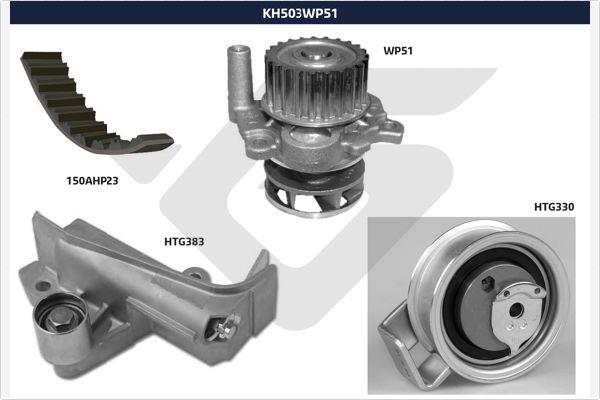 Hutchinson KH 503WP51 - Водяний насос + комплект зубчатого ременя avtolavka.club