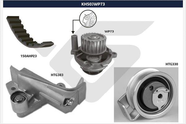 Hutchinson KH 503WP73 - Водяний насос + комплект зубчатого ременя avtolavka.club