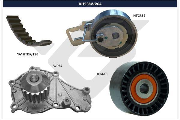 Hutchinson KH 538WP64 - Водяний насос + комплект зубчатого ременя avtolavka.club