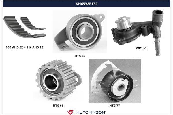 Hutchinson KH 65WP132 - Водяний насос + комплект зубчатого ременя avtolavka.club