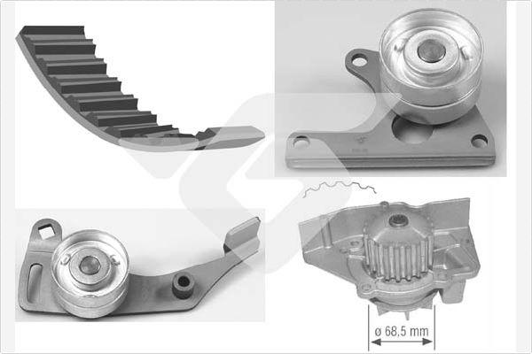 Hutchinson KH 06WP12 - Водяний насос + комплект зубчатого ременя avtolavka.club