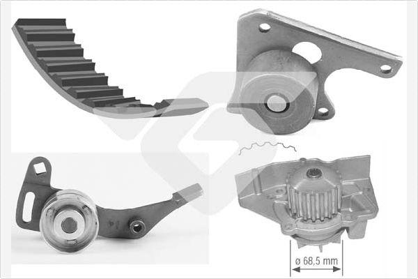 Hutchinson KH 01WP12 - Водяний насос + комплект зубчатого ременя avtolavka.club