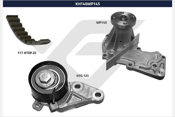 Hutchinson KH 140WP145 - Водяний насос + комплект зубчатого ременя avtolavka.club