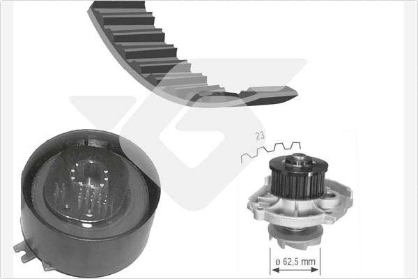 Hutchinson KH 139WP46 - Водяний насос + комплект зубчатого ременя avtolavka.club