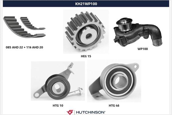 Hutchinson KH 21WP100 - Водяний насос + комплект зубчатого ременя avtolavka.club