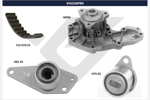 Hutchinson KH 22WP80 - Водяний насос + комплект зубчатого ременя avtolavka.club