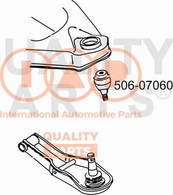 IAP QUALITY PARTS 506-07060 - Шарова опора, несучий / направляючий шарнір avtolavka.club