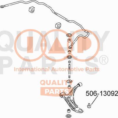 IAP QUALITY PARTS 506-13092 - Шарова опора, несучий / направляючий шарнір avtolavka.club