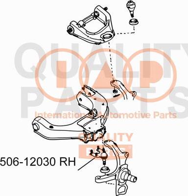 IAP QUALITY PARTS 506-12030 - Шарова опора, несучий / направляючий шарнір avtolavka.club