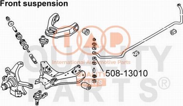 IAP QUALITY PARTS 508-13010 - Втулка, стабілізатор avtolavka.club