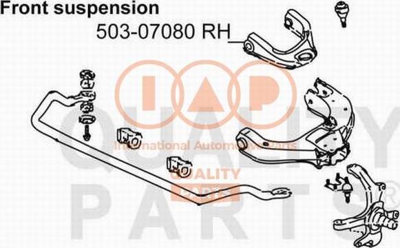 IAP QUALITY PARTS 503-07080 - Важіль незалежної підвіски колеса avtolavka.club