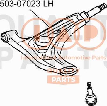 IAP QUALITY PARTS 503-07023 - Важіль незалежної підвіски колеса avtolavka.club