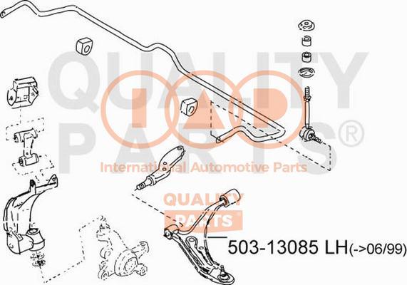 IAP QUALITY PARTS 503-13085 - Важіль незалежної підвіски колеса avtolavka.club