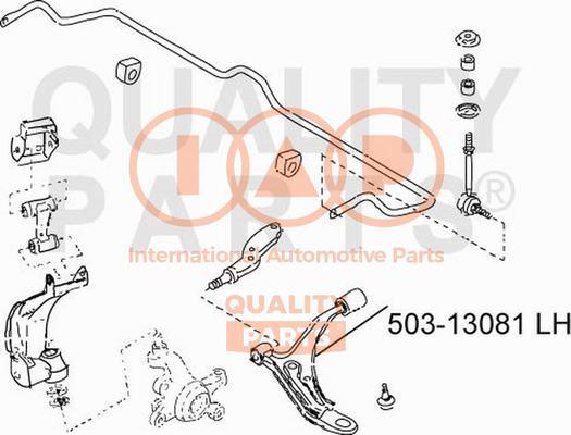 IAP QUALITY PARTS 503-13081 - Важіль незалежної підвіски колеса avtolavka.club