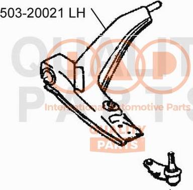 IAP QUALITY PARTS 503-20021 - Важіль незалежної підвіски колеса avtolavka.club