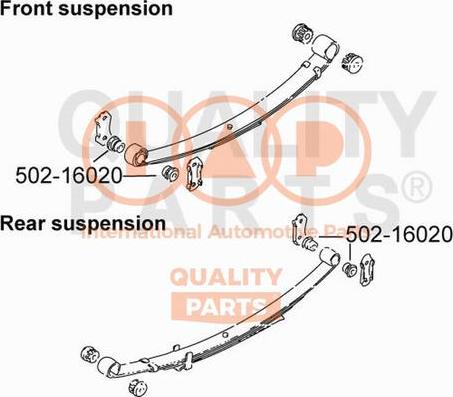 IAP QUALITY PARTS 502-16020 - Втулка, листова ресора avtolavka.club