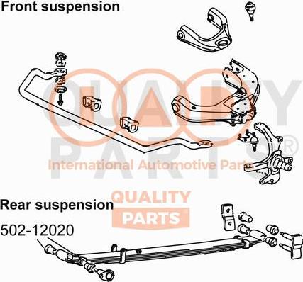 IAP QUALITY PARTS 502-12020 - Втулка, листова ресора avtolavka.club