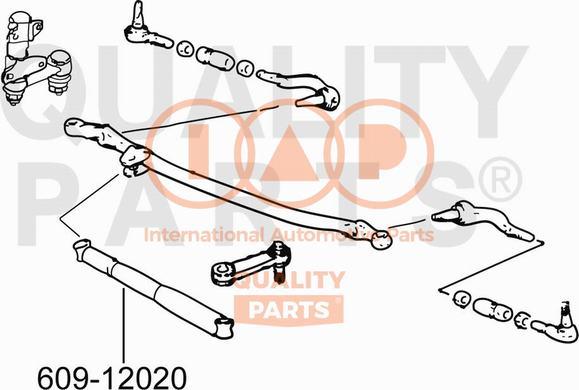 IAP QUALITY PARTS 609-12020 - Амортизатор рульового управління avtolavka.club