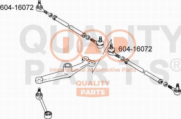 IAP QUALITY PARTS 604-16072 - Наконечник рульової тяги, кульовий шарнір avtolavka.club