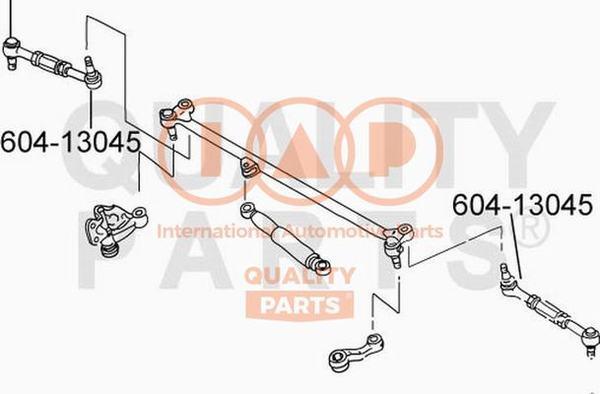 IAP QUALITY PARTS 604-13045 - Наконечник рульової тяги, кульовий шарнір avtolavka.club