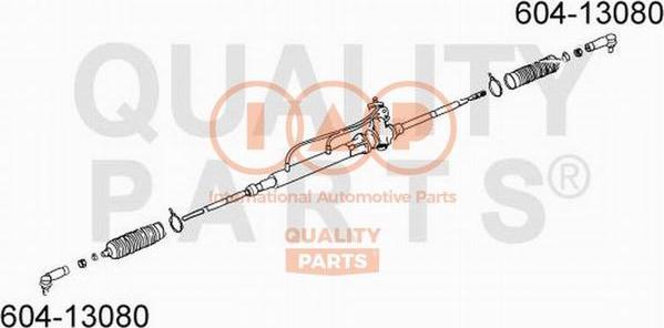 IAP QUALITY PARTS 604-13080 - Наконечник рульової тяги, кульовий шарнір avtolavka.club